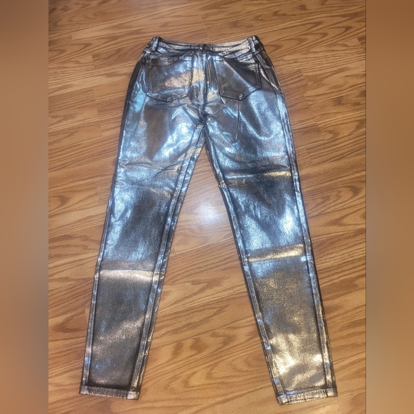 NWT Fashion Nova foil jeans sz11 - Picture 2 of 5
